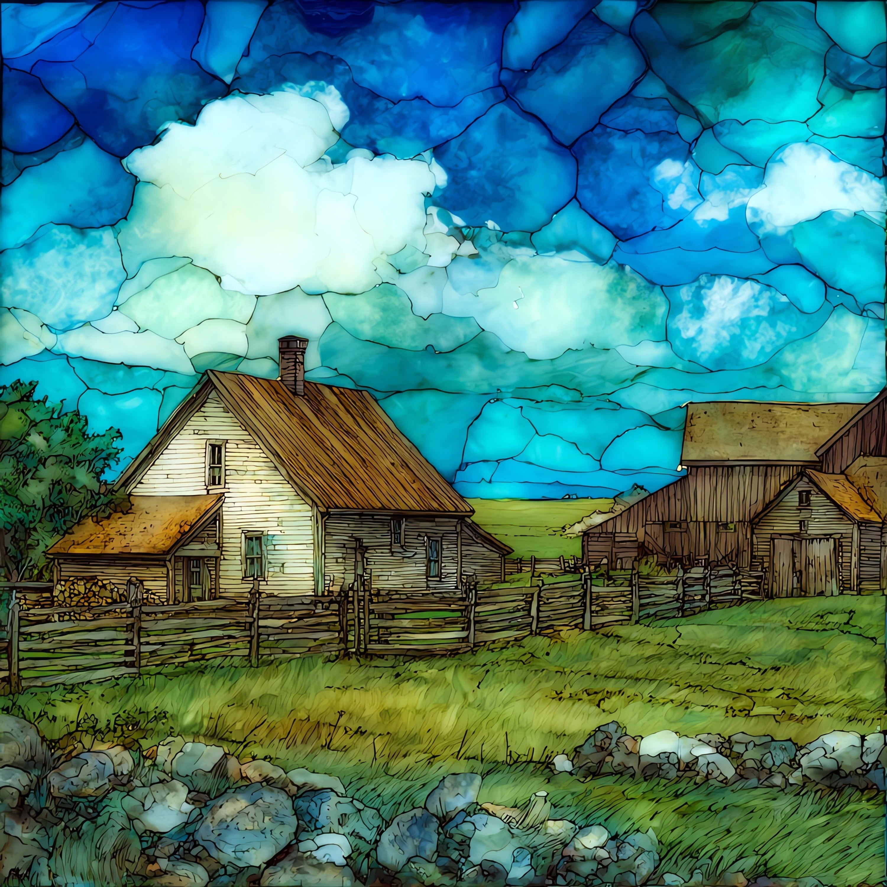 Living History Farms — ceramic art tile