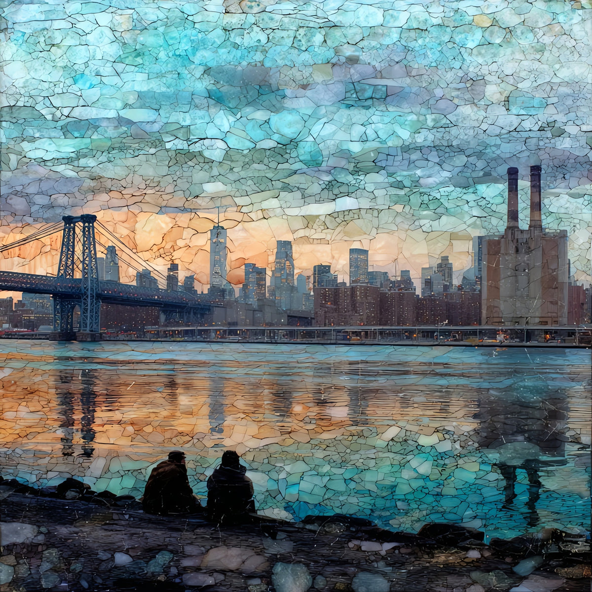 the Williamsburg waterfront — ceramic art tile