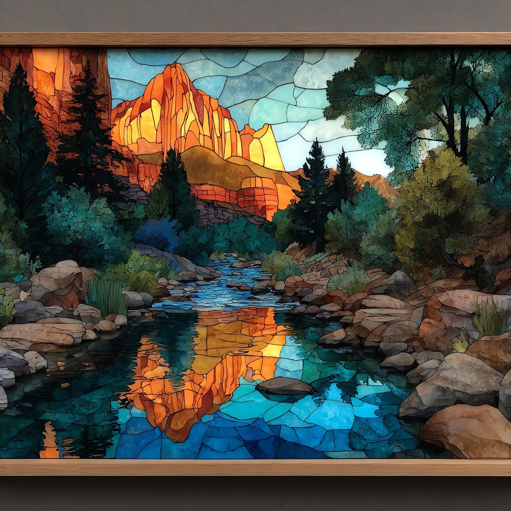 La Verkin Creek in — ceramic art tile