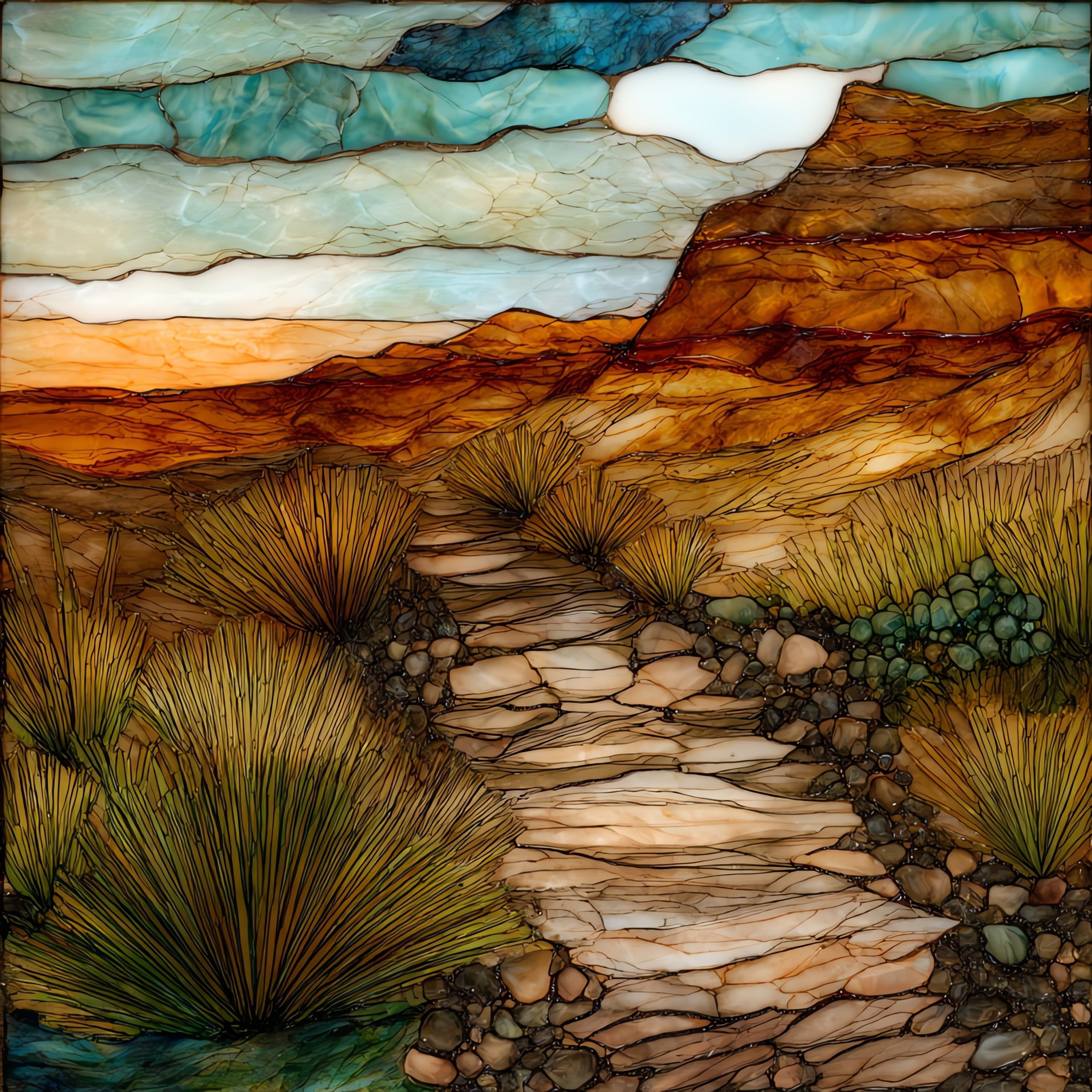 the Guernsey wagon ruts on the — ceramic art tile