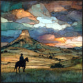 Square Butte — ceramic art tile