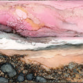 Elafonisi pink-sand beach — ceramic art tile