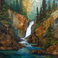 Hidden Falls — ceramic art tile