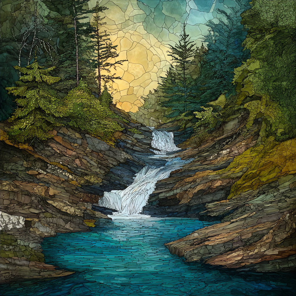 Buttermilk Falls — ceramic art tile