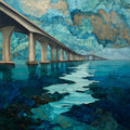 the Chesapeake Bay Bridge — ceramic art tile