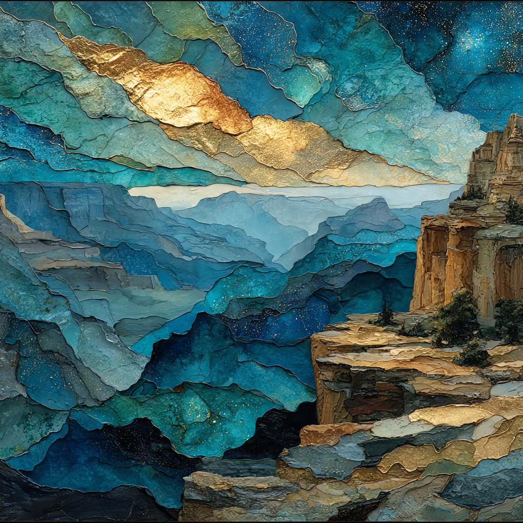 Grand Canyon Vishnu Temple — ceramic art tile