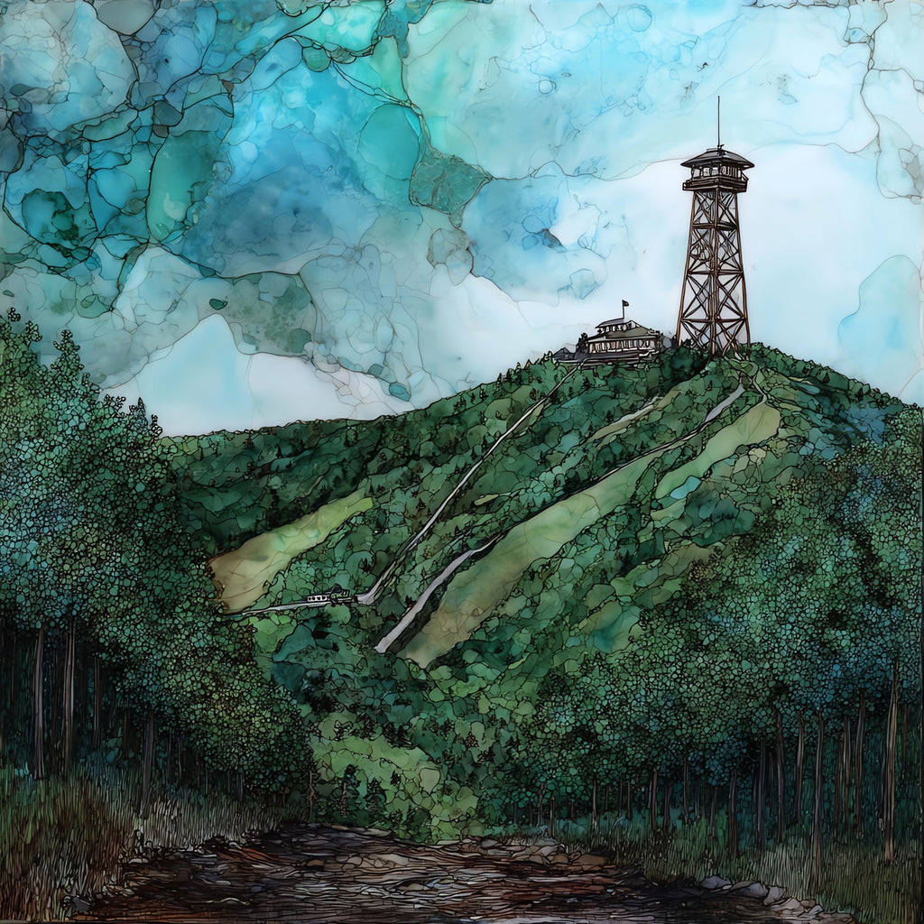 Bromley Mountain — ceramic art tile