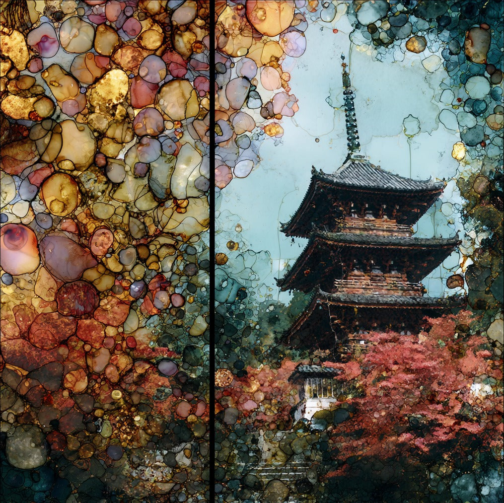 Takao Saimyoji Temple Koyo — ceramic art tile