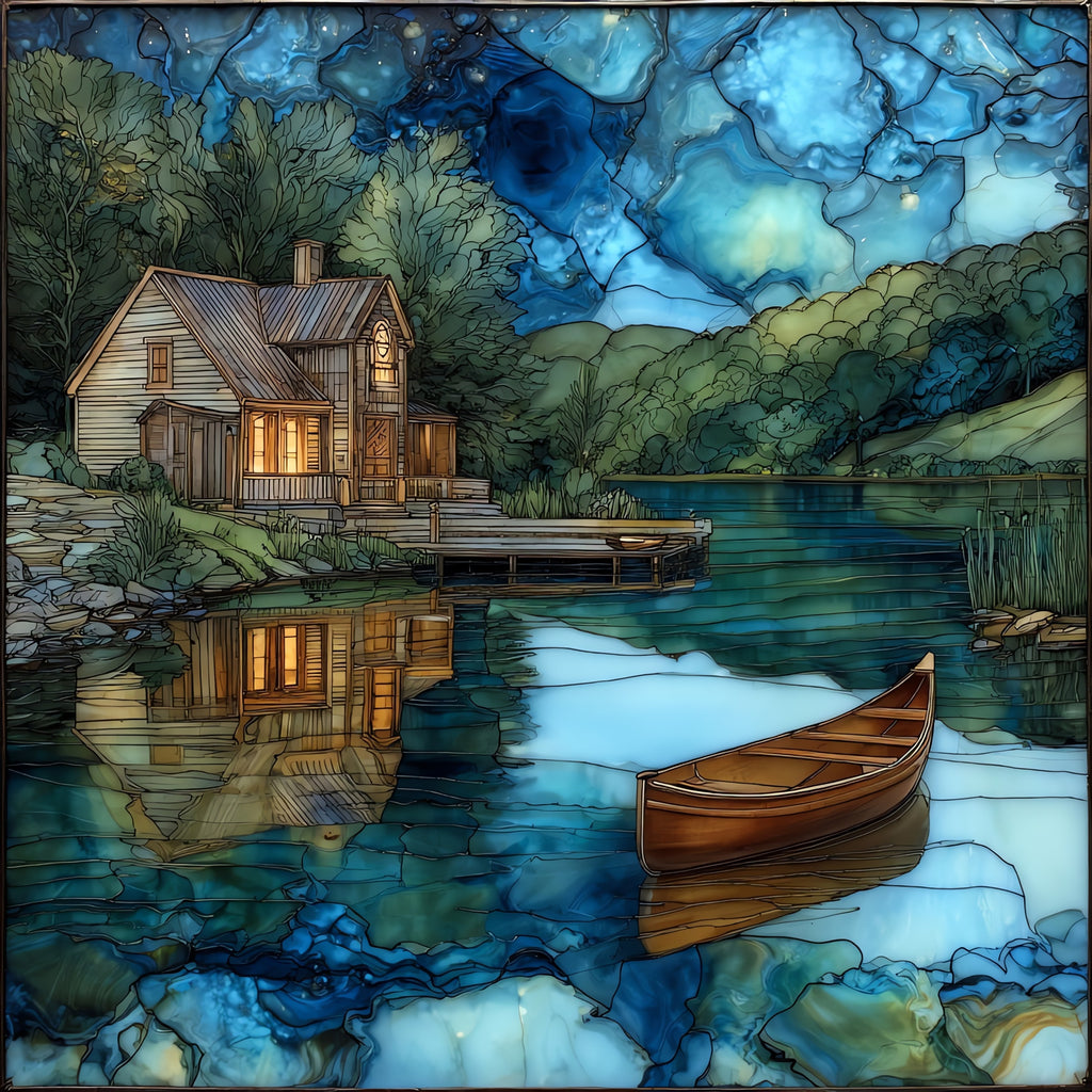 Caspian Lake — ceramic art tile