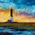 Apalachicola historic waterfront — ceramic art tile