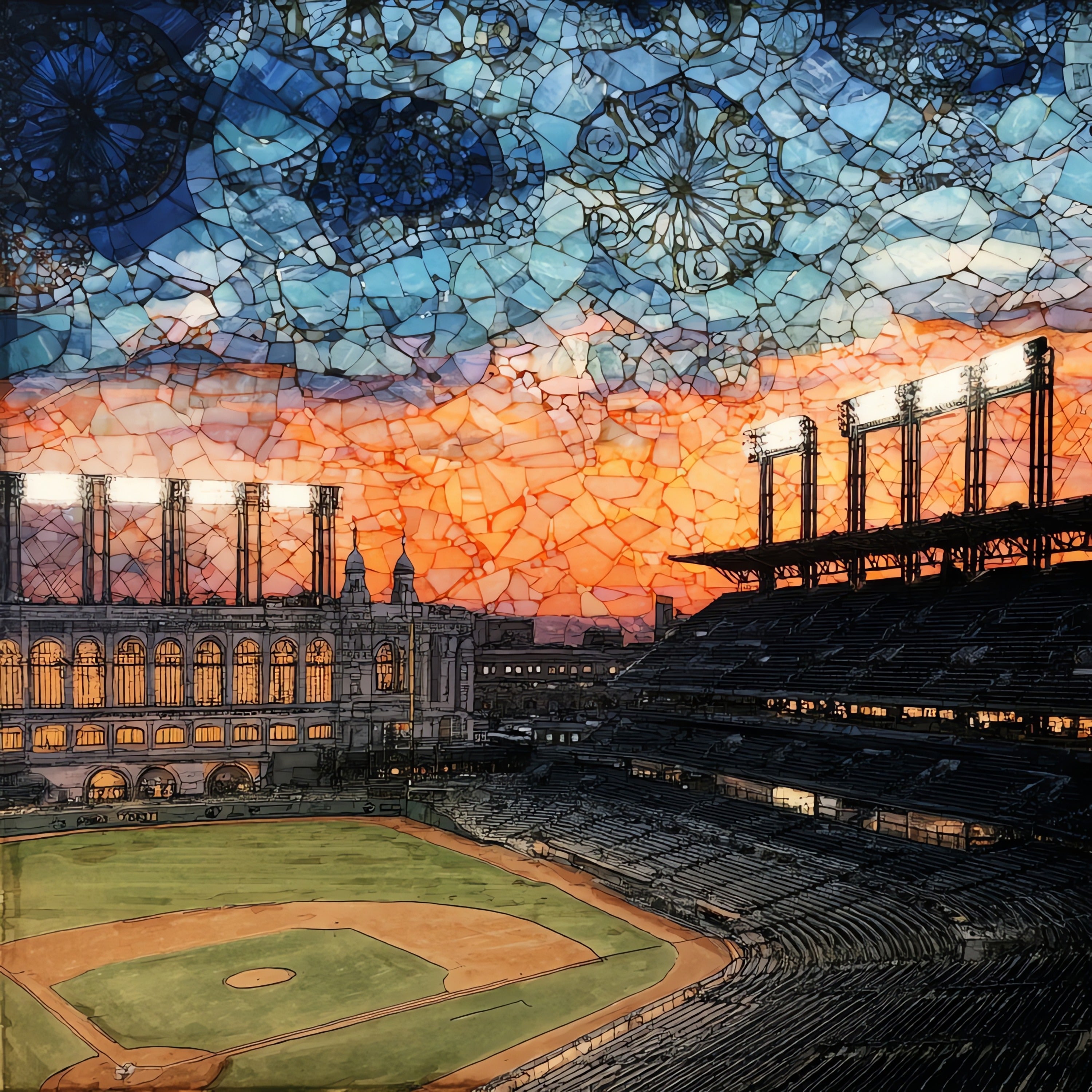 the Camden Yards warehouse — ceramic art tile