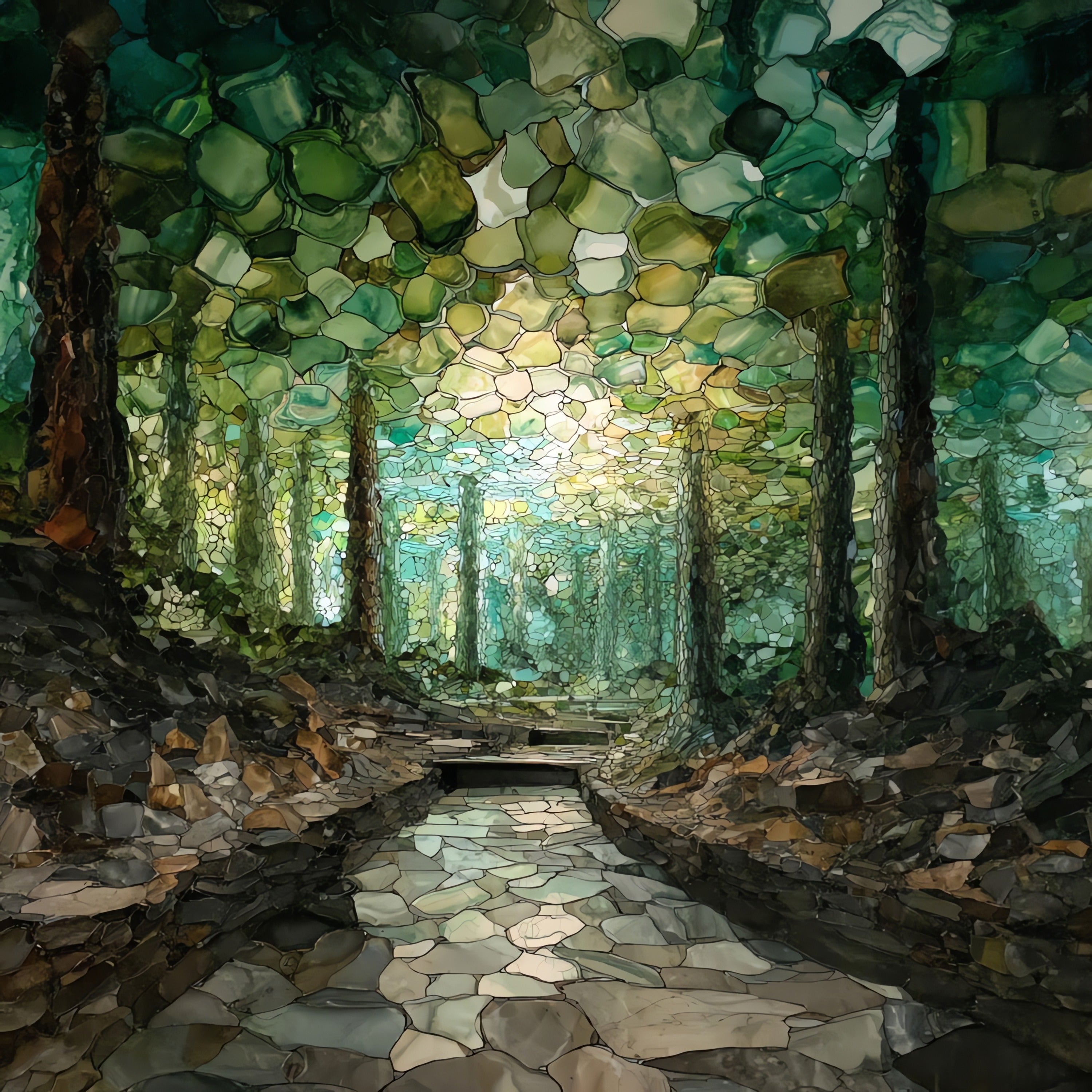 Skyline Caverns — ceramic art tile