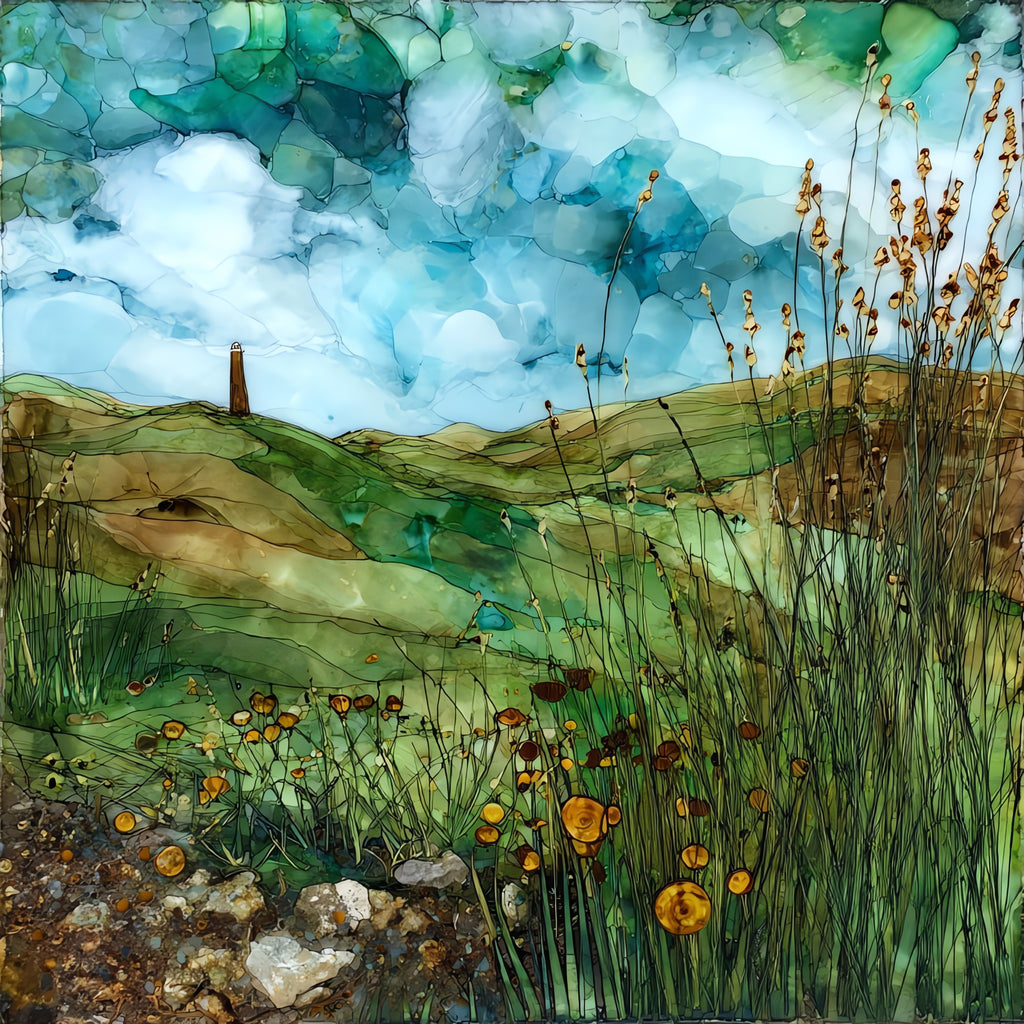the Hitchcock Nature Center overlook in — ceramic art tile