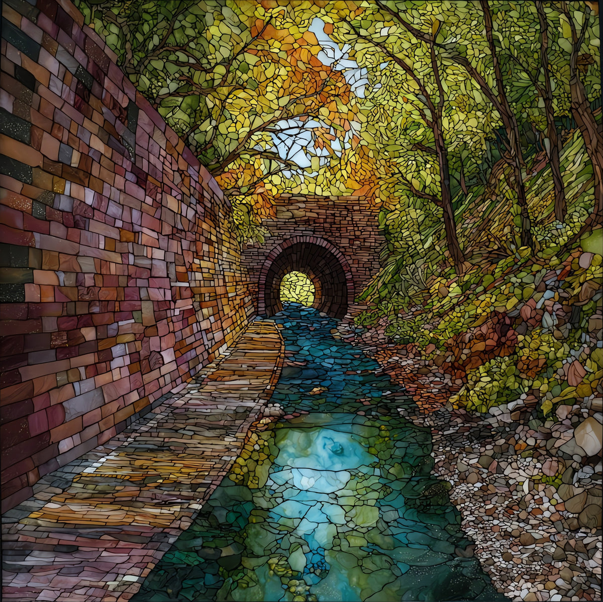 the Paw Paw Tunnel on the C and — ceramic art tile