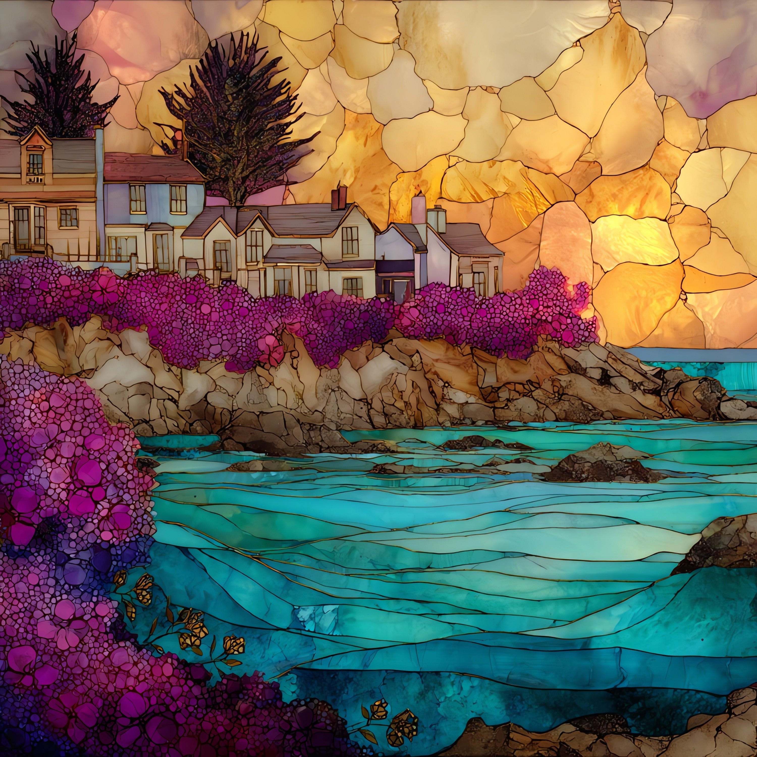 Pacific Grove — ceramic art tile