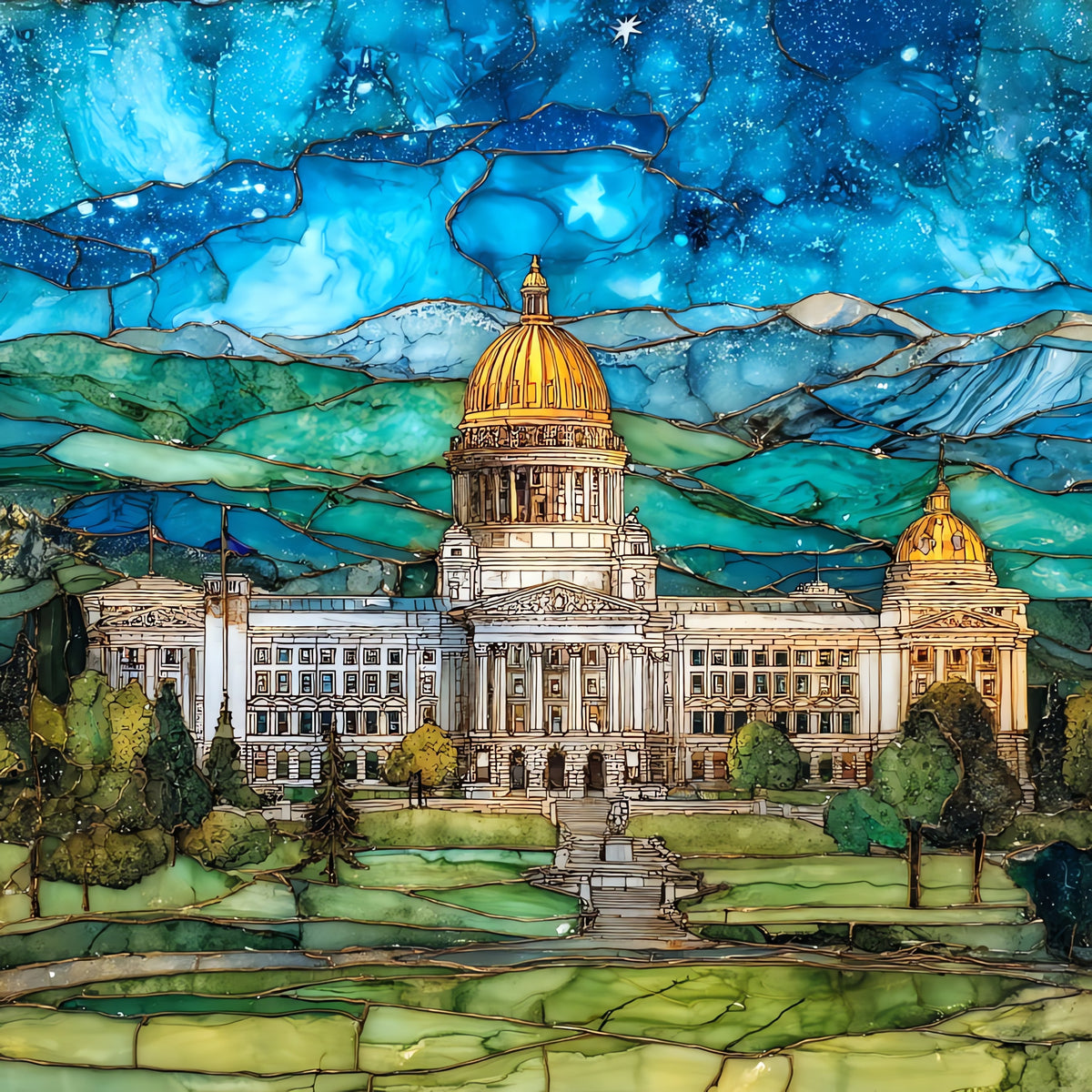 the Montana State Capitol — ceramic art tile