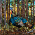 Roadrunner on a mesquite branch in — ceramic art tile