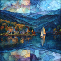 Smith Mountain Lake — ceramic art tile