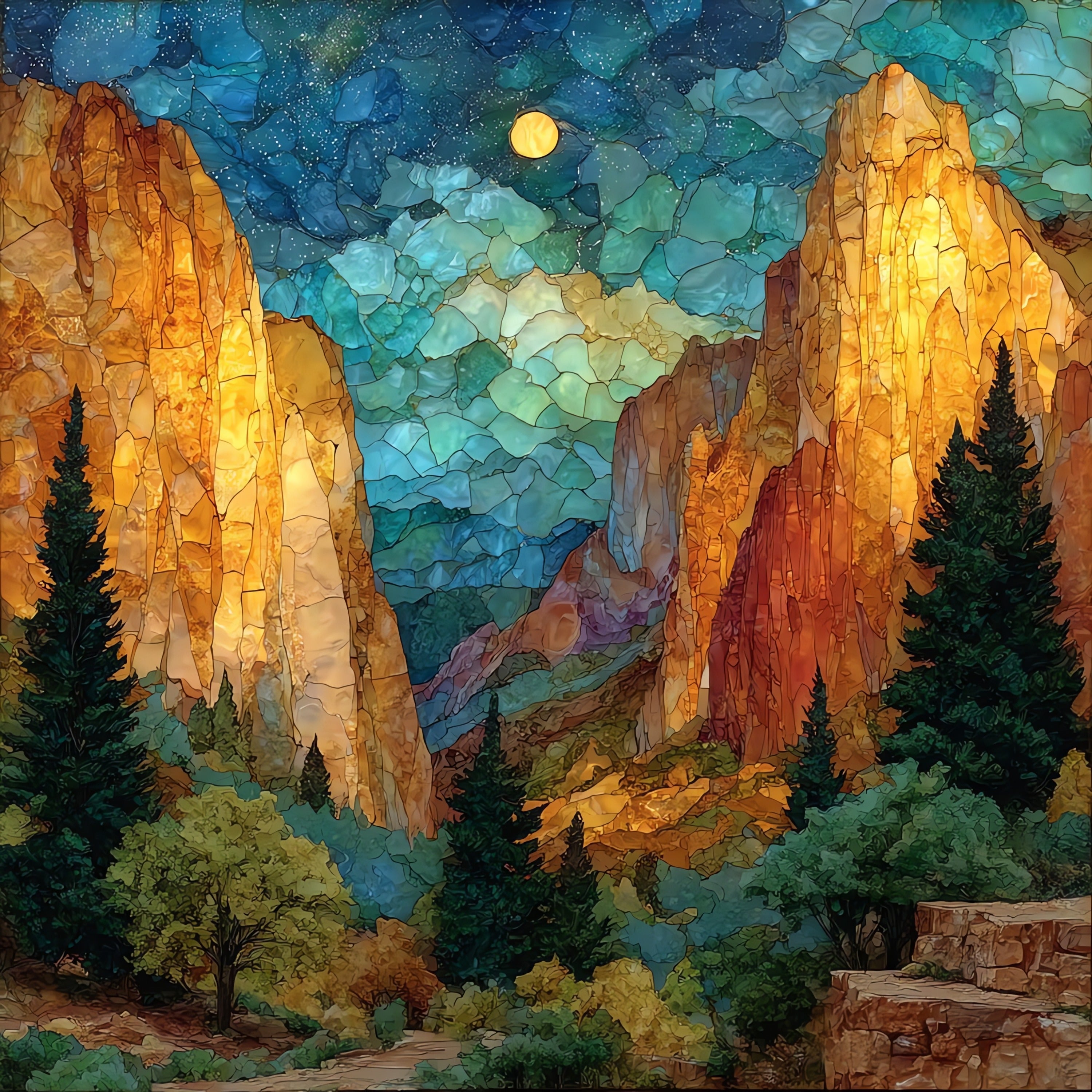 the red-rock fingers of — ceramic art tile