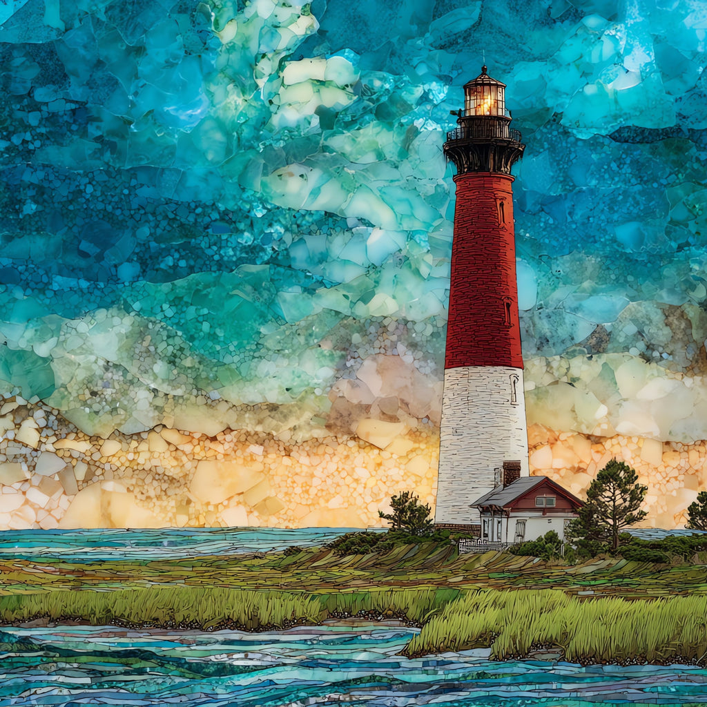 the Assateague Lighthouse on — ceramic art tile