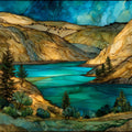 Lewis and Clark Lake — ceramic art tile