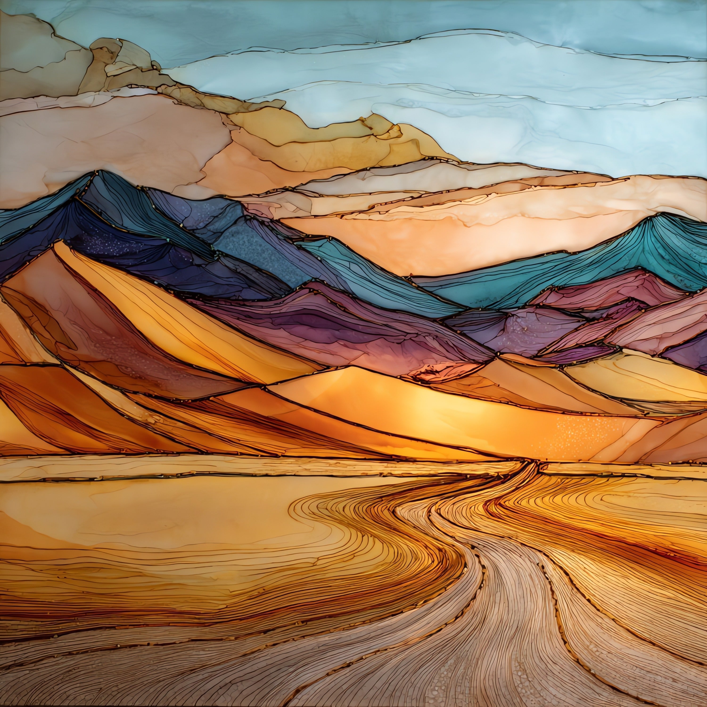 Kelso Dunes — ceramic art tile