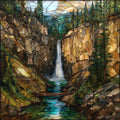 Pine Creek Falls dropping — ceramic art tile
