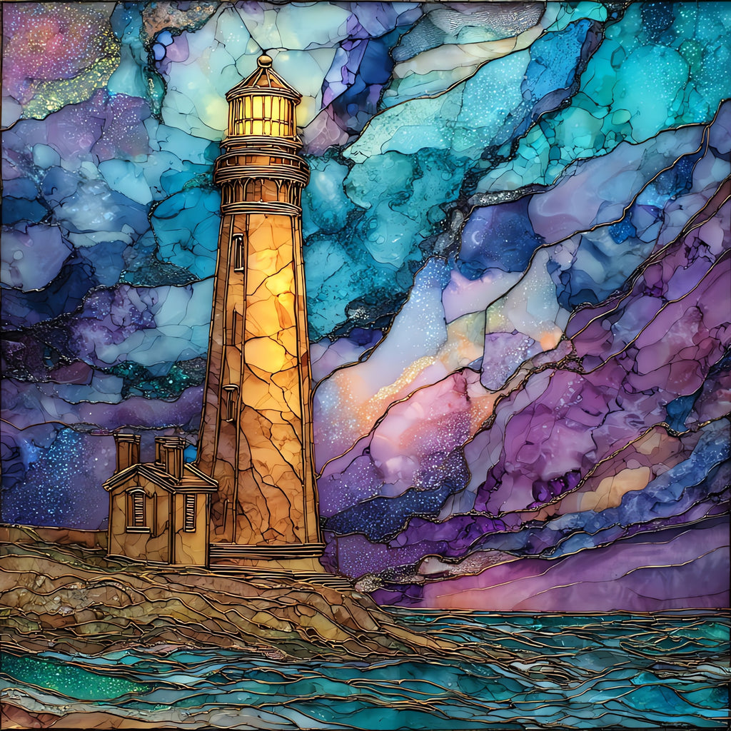 the Old Cape Henry Lighthouse — ceramic art tile