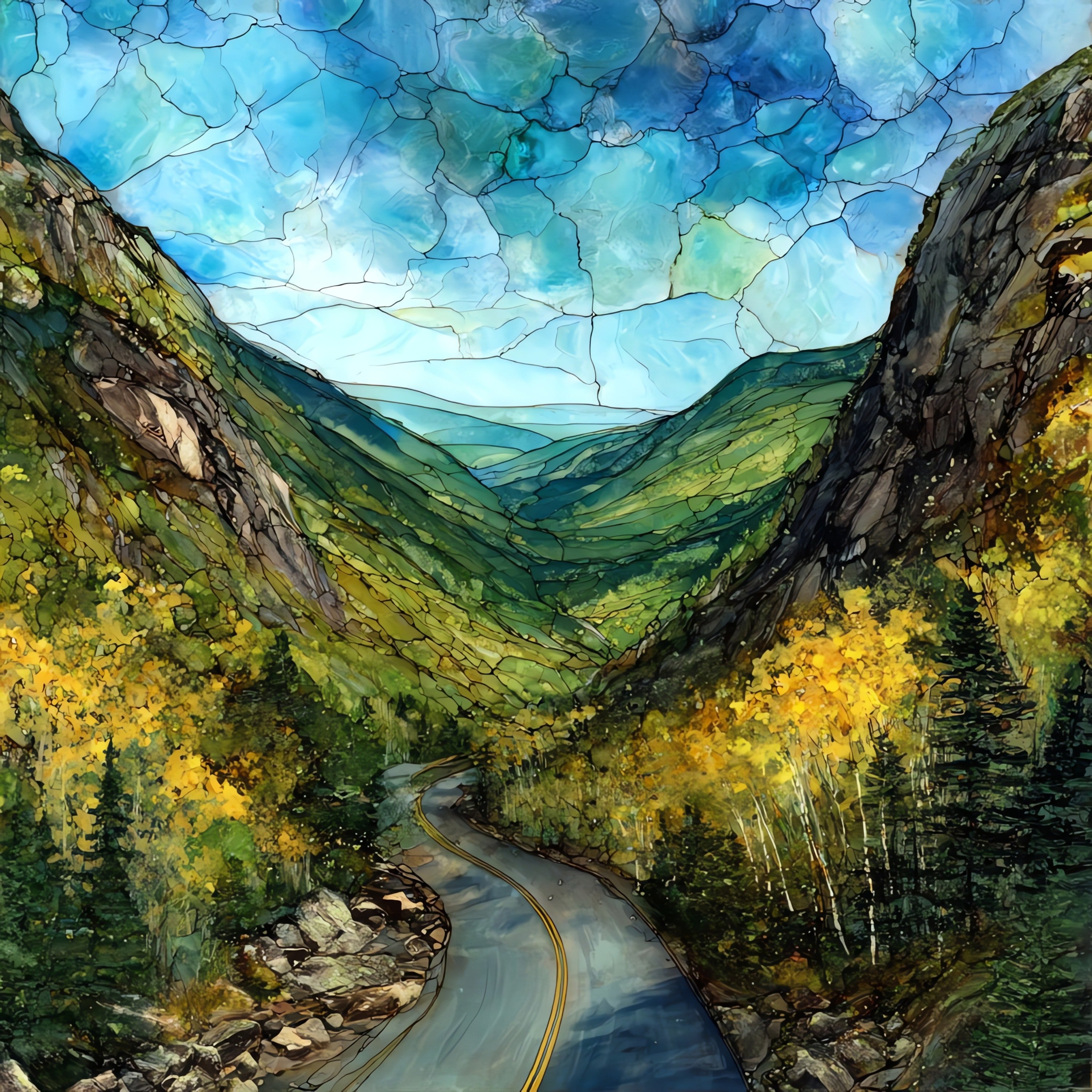 Smugglers' Notch — ceramic art tile