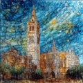 Seville Cathedral Giralda Tower — ceramic art tile