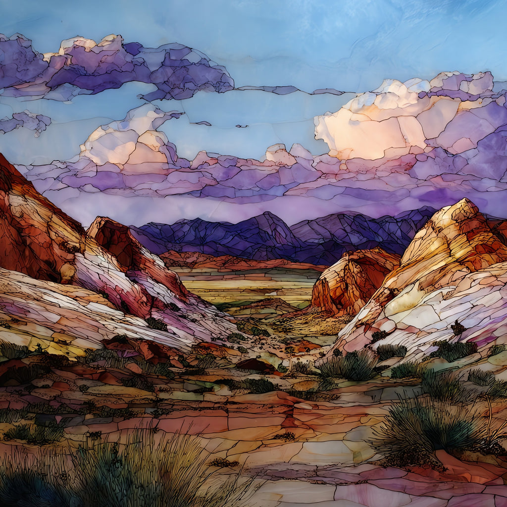 Rainbow Vista — ceramic art tile