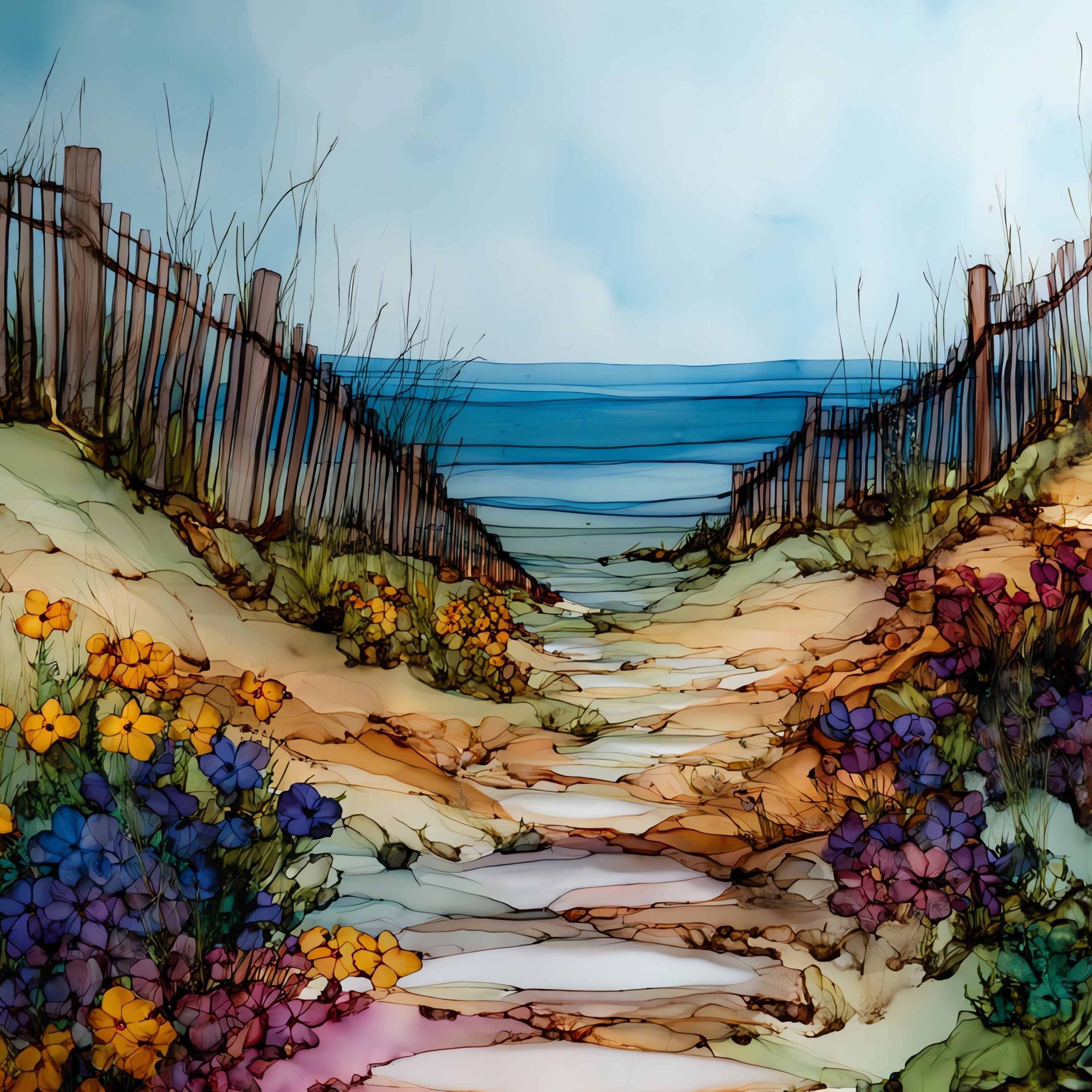 the Island Beach State — ceramic art tile
