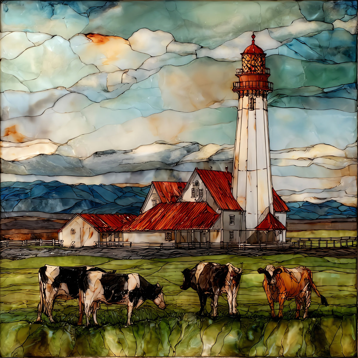 the Tillamook Cheese Factory — ceramic art tile
