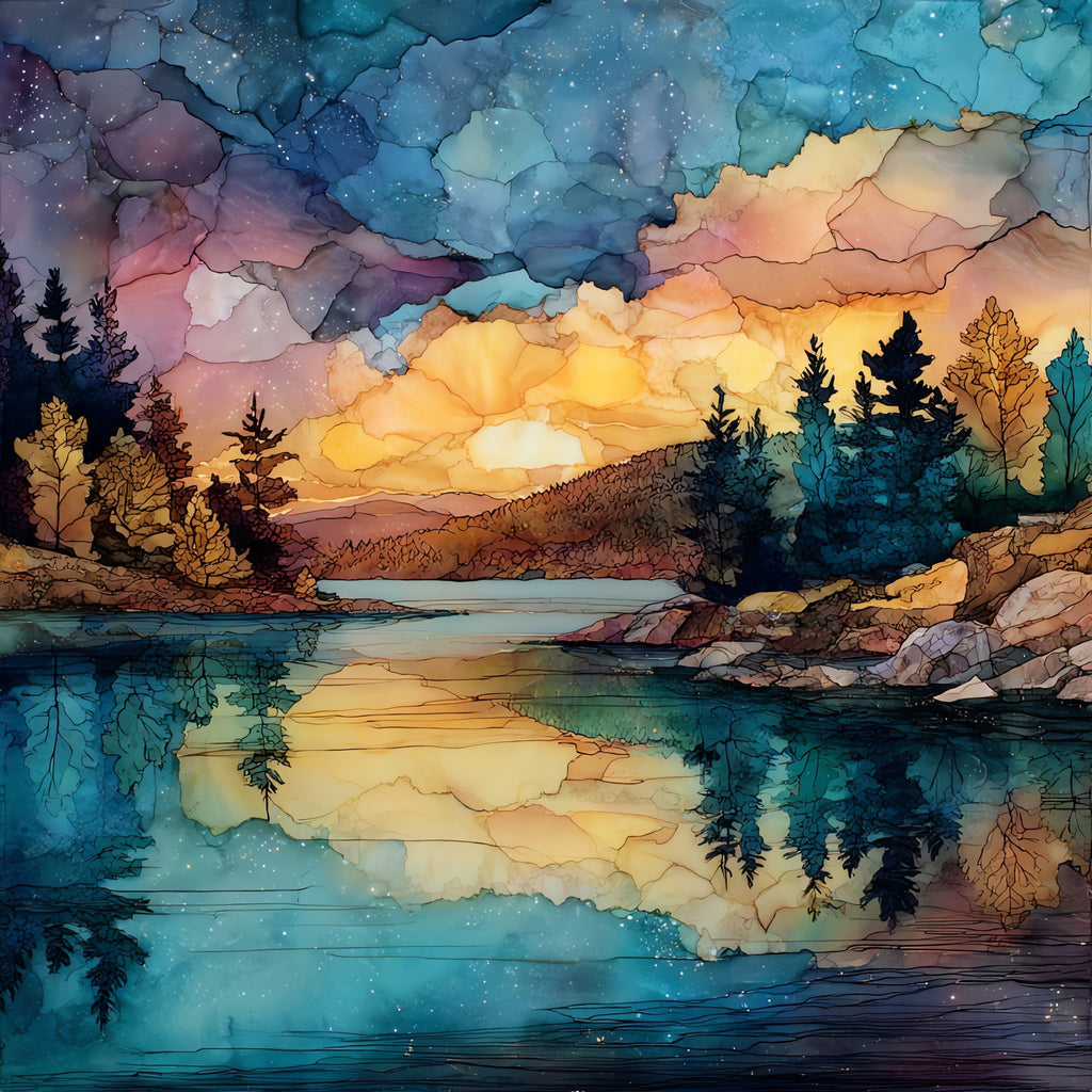 Deep Creek Lake — ceramic art tile
