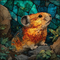 pika on a talus slope in — ceramic art tile