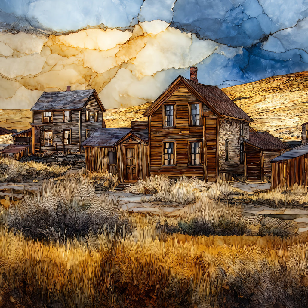 Bodie Ghost Town — ceramic art tile