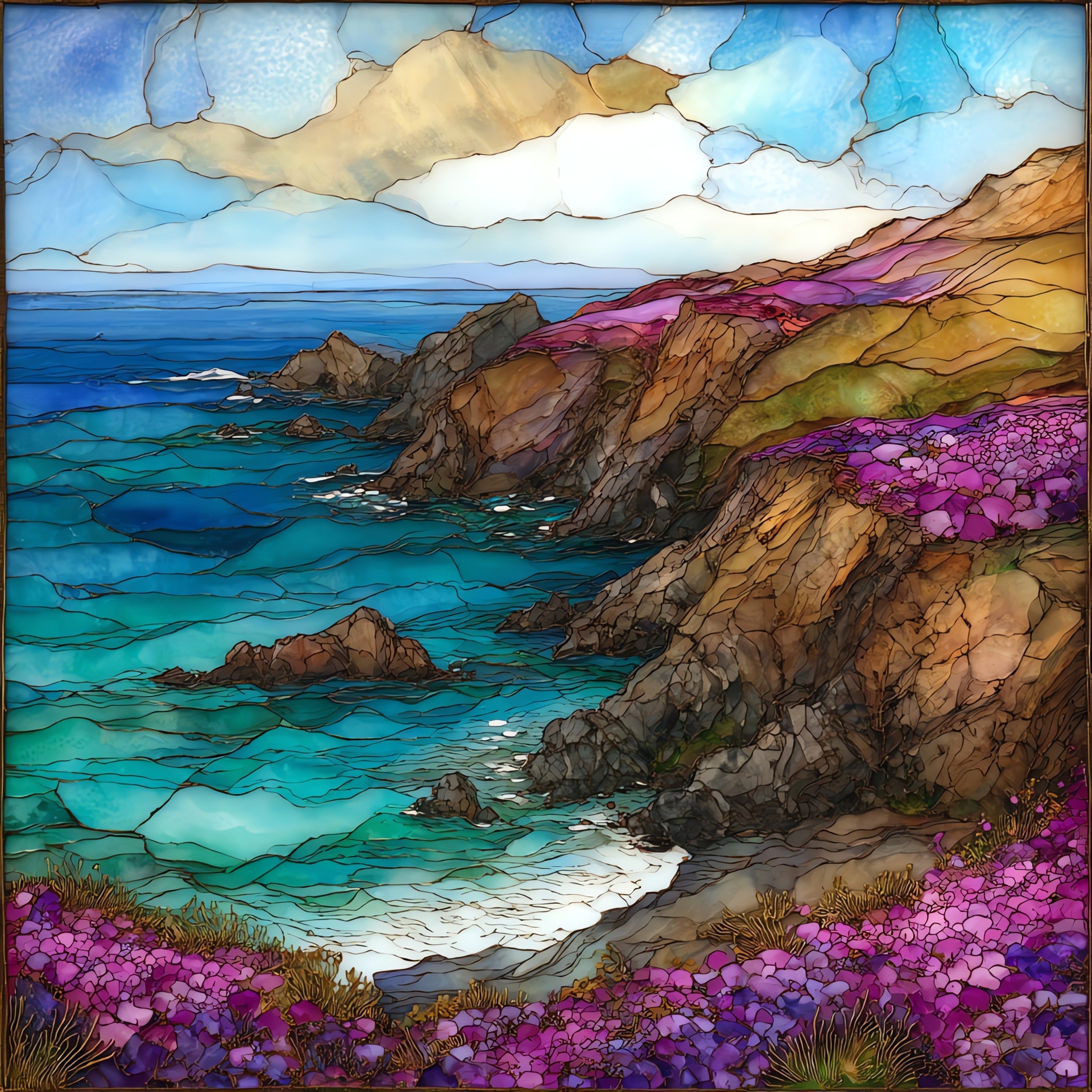 Garrapata Coast — ceramic art tile