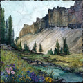 the Chinese Wall escarpment along the — ceramic art tile