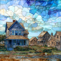 Amagansett village on Long Island — ceramic art tile