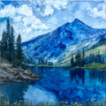 Snowmass Mountain and Lake Elk Range — ceramic art tile