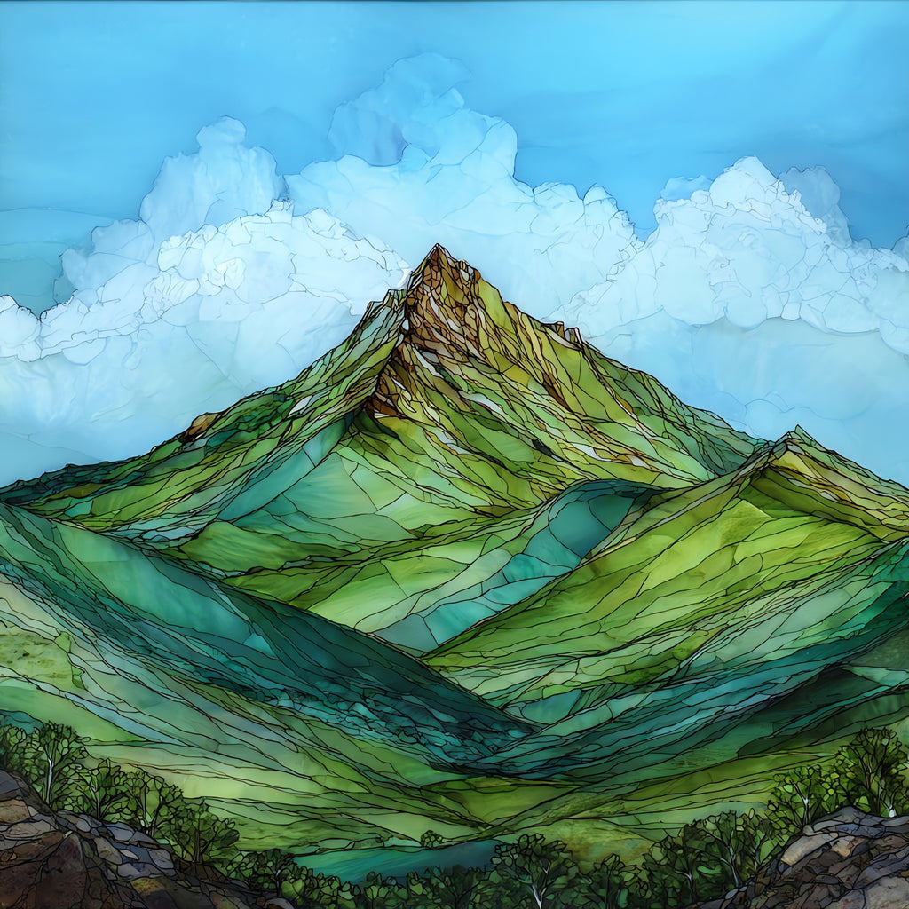 the Bear Mountain summit — ceramic art tile