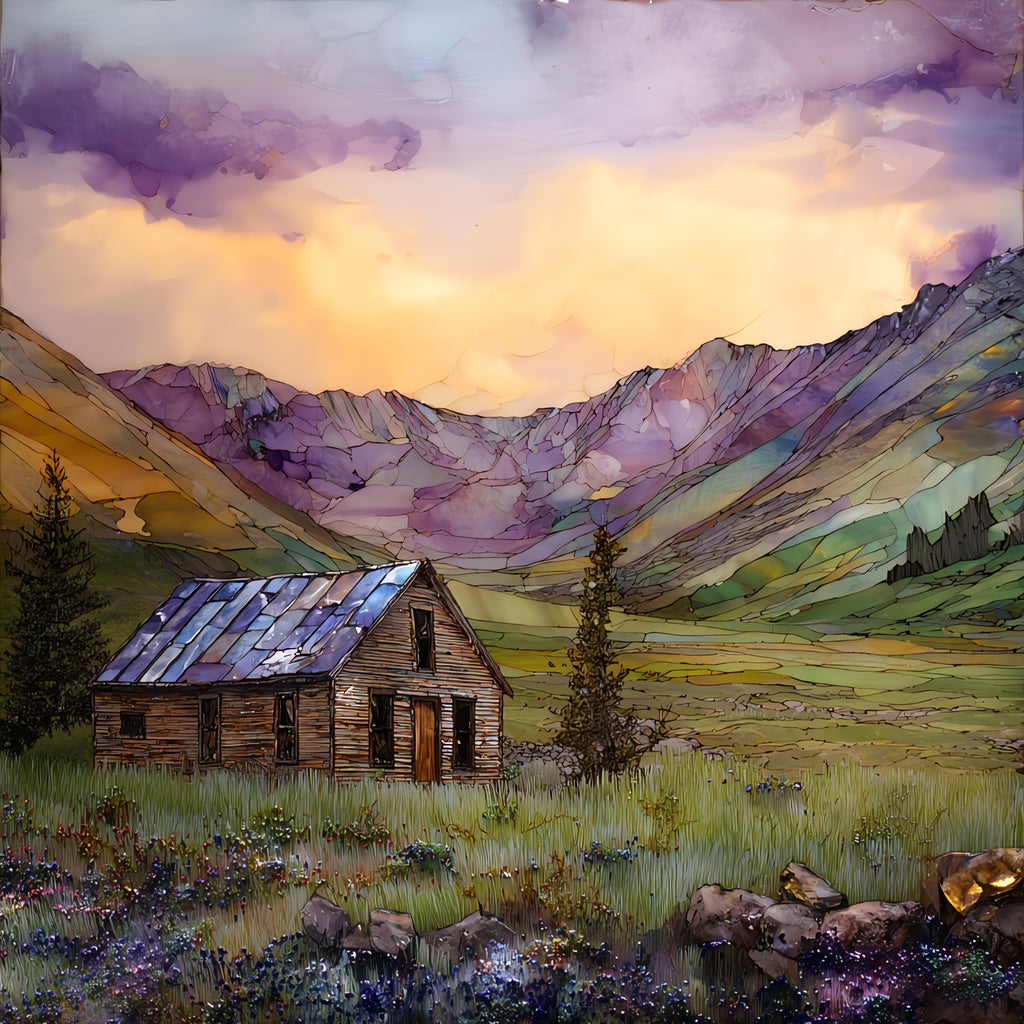Independence Ghost Town Sawatch Range — ceramic art tile
