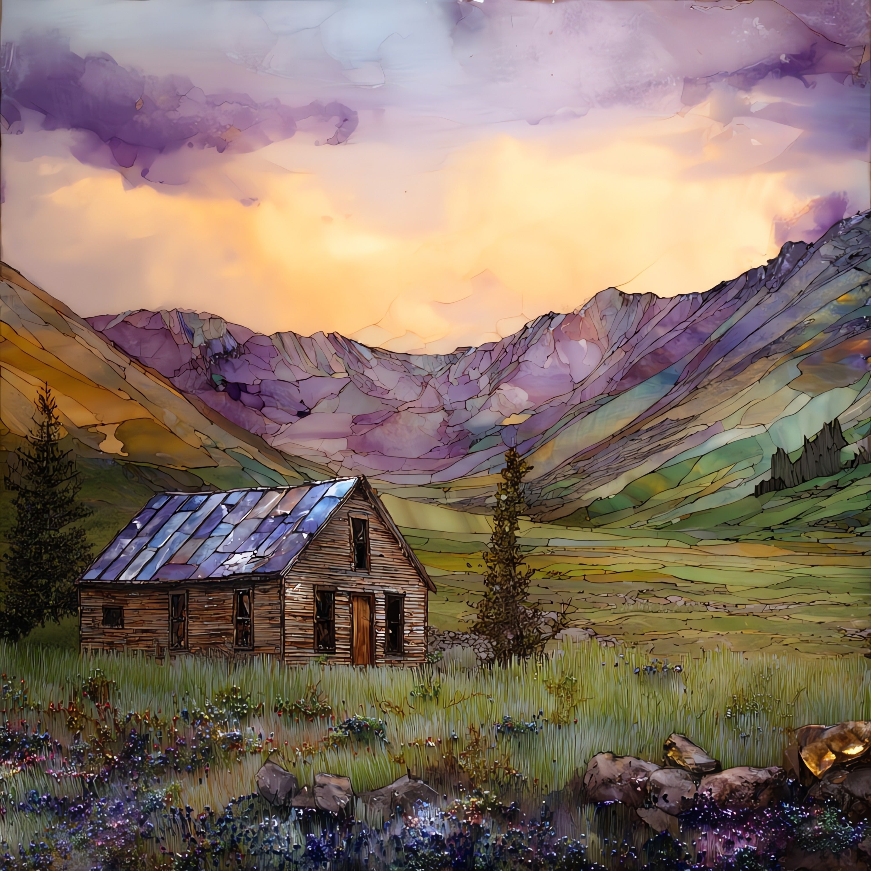 Independence Ghost Town Sawatch Range — ceramic art tile