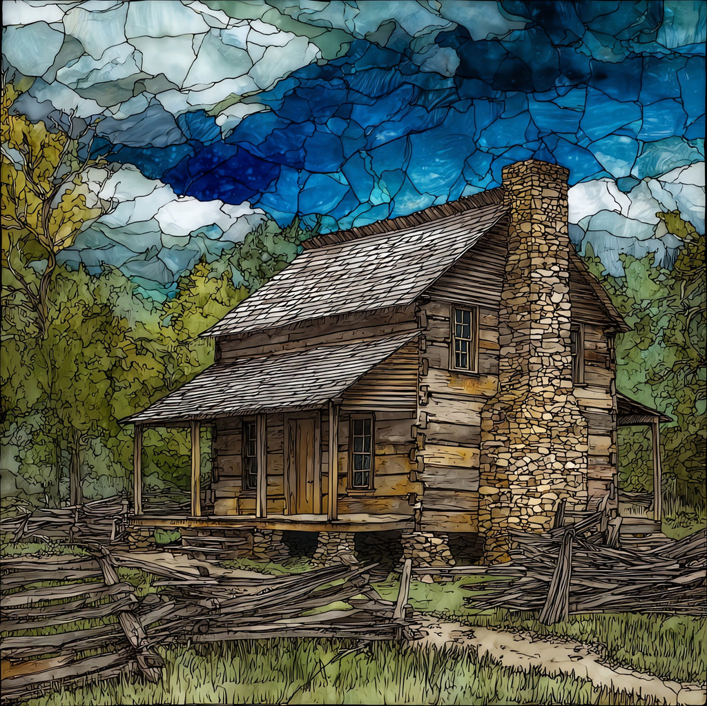 the John Oliver Cabin — ceramic art tile