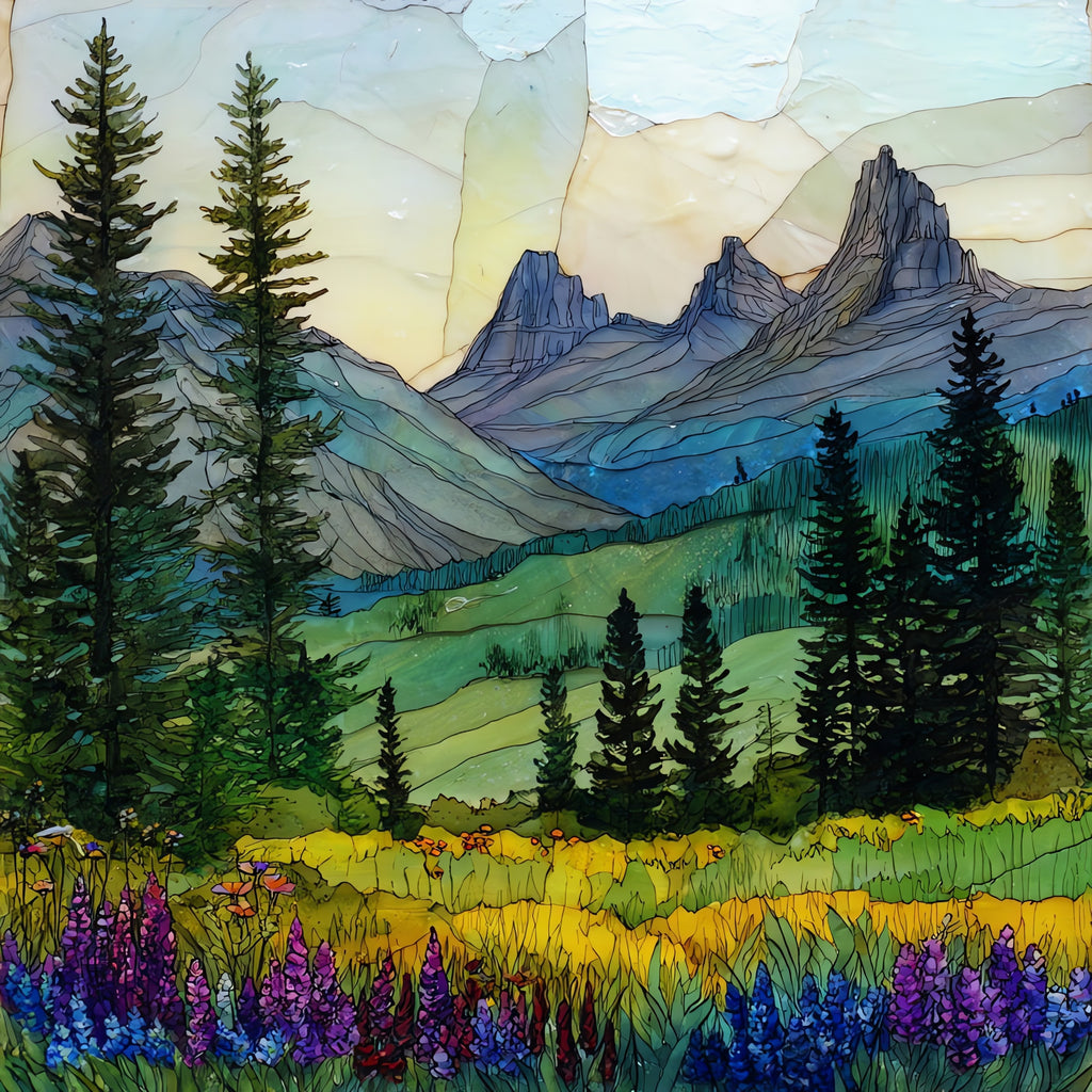 Shoshone National Forest — ceramic art tile