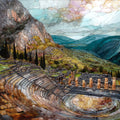 Delphi Ancient Theatre — ceramic art tile