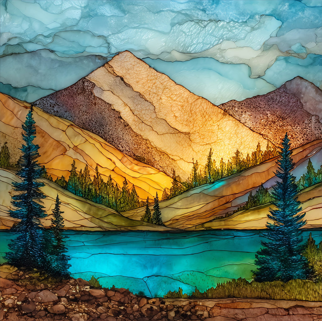 Top of the Rockies Byway Sawatch Range — ceramic art tile