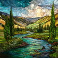 Beaver Creek joining the Big Hole River in — ceramic art tile