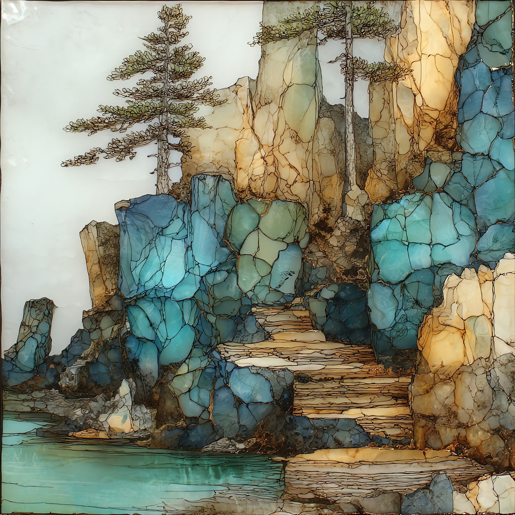 the Sam's Point ice caves in — ceramic art tile