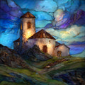 Ios Chora — ceramic art tile